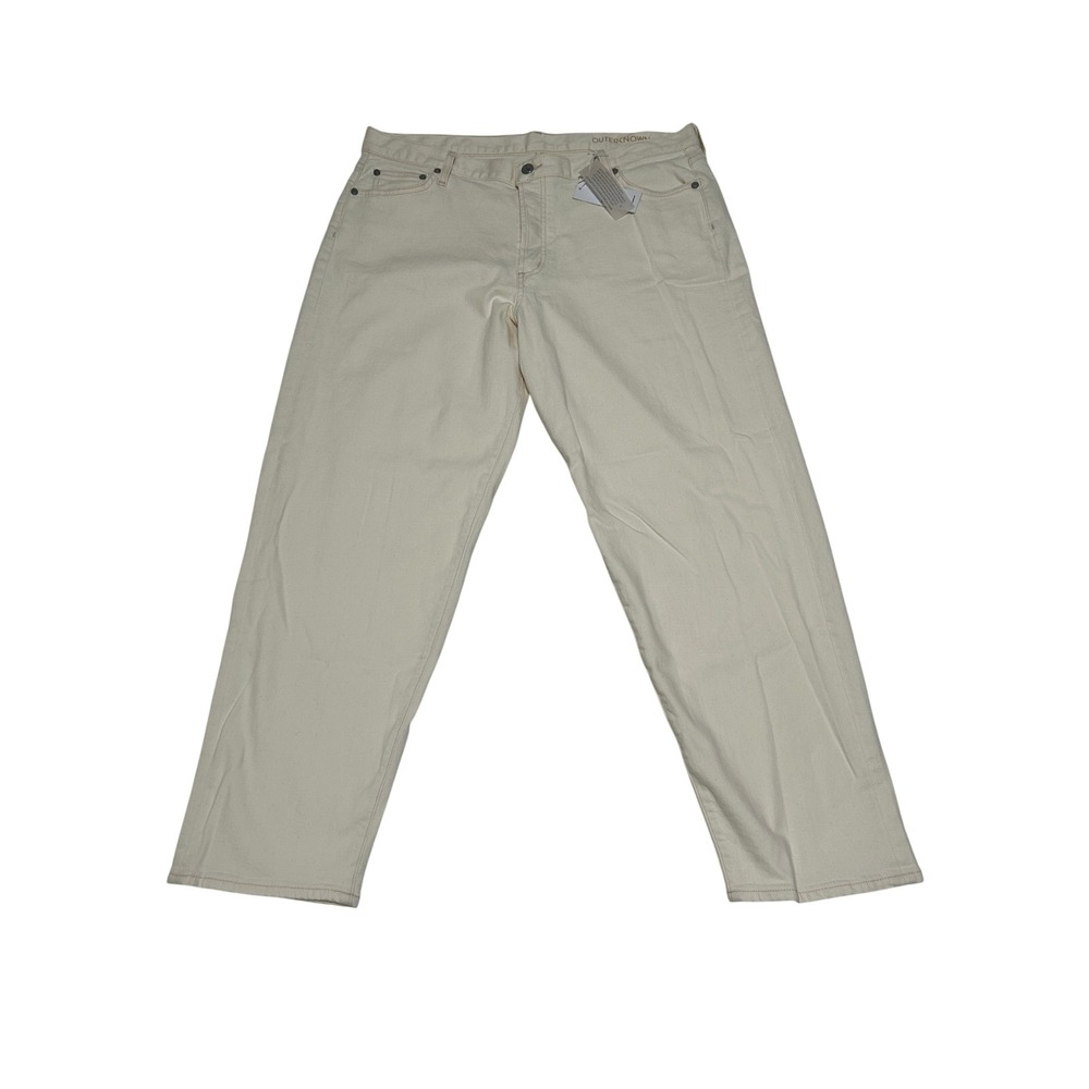 OUTERKNOWN Mens Fillmore Boyfriend Jeans Cream Size 32 Button Fly